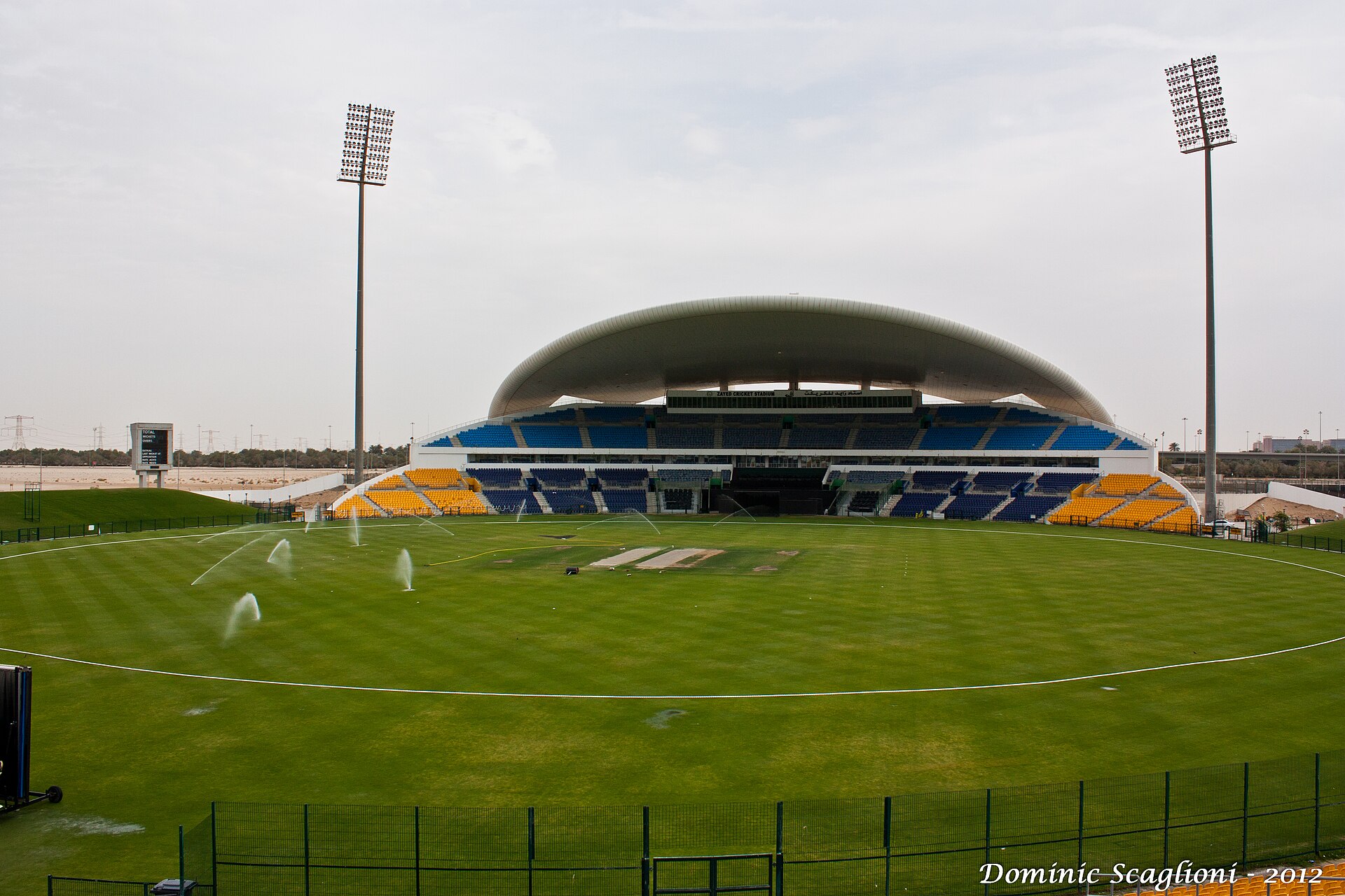 Cricket at Abu Dhabi's Sheikh Zayed Cricket Stadium